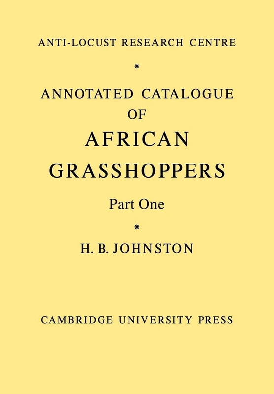 Annotated Catalogue of African Grasshoppers