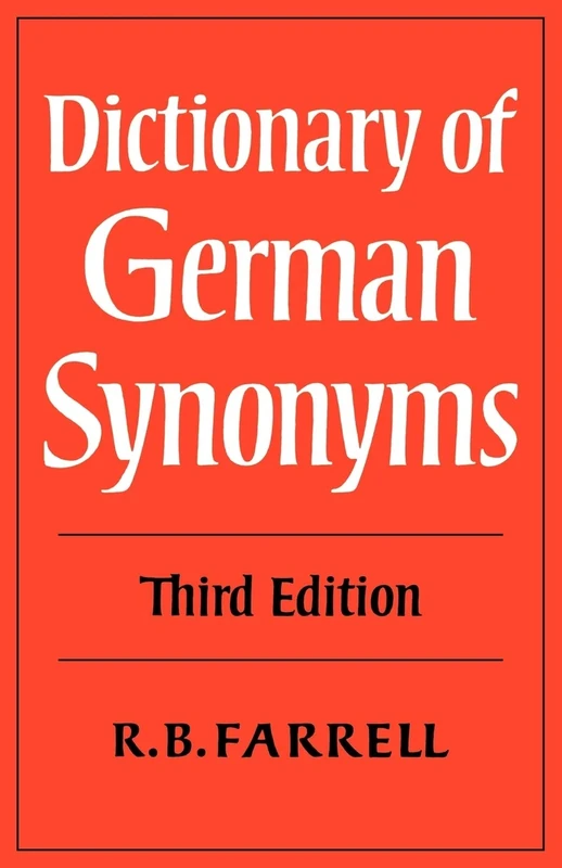 Dictionary of German Synonyms 3ed
