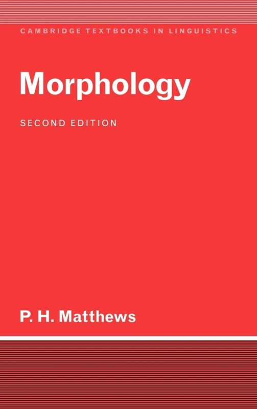 Morphology (Cambridge Textbooks in Linguistics)