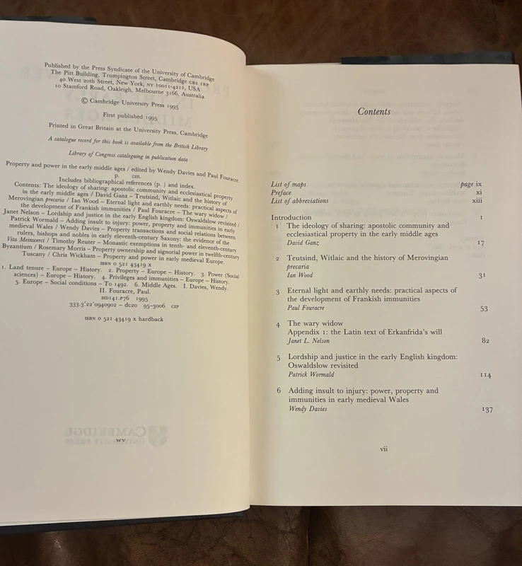 Property and Power in the Early Middle Ages