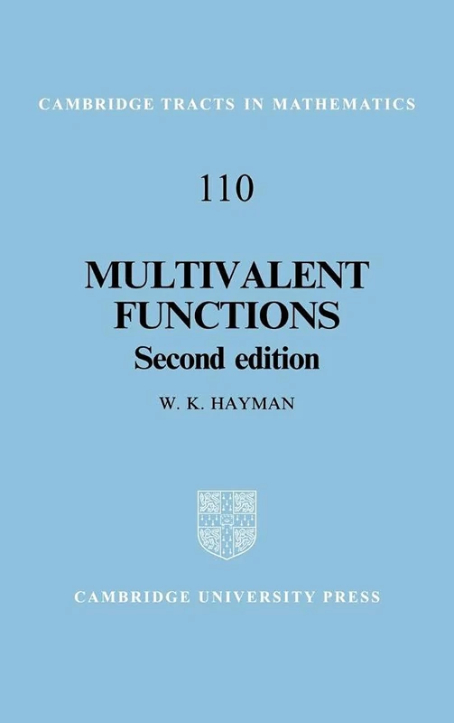 Multivalent Functions: 110 (Cambridge Tracts in Mathematics, Series Number 110) - Image 1