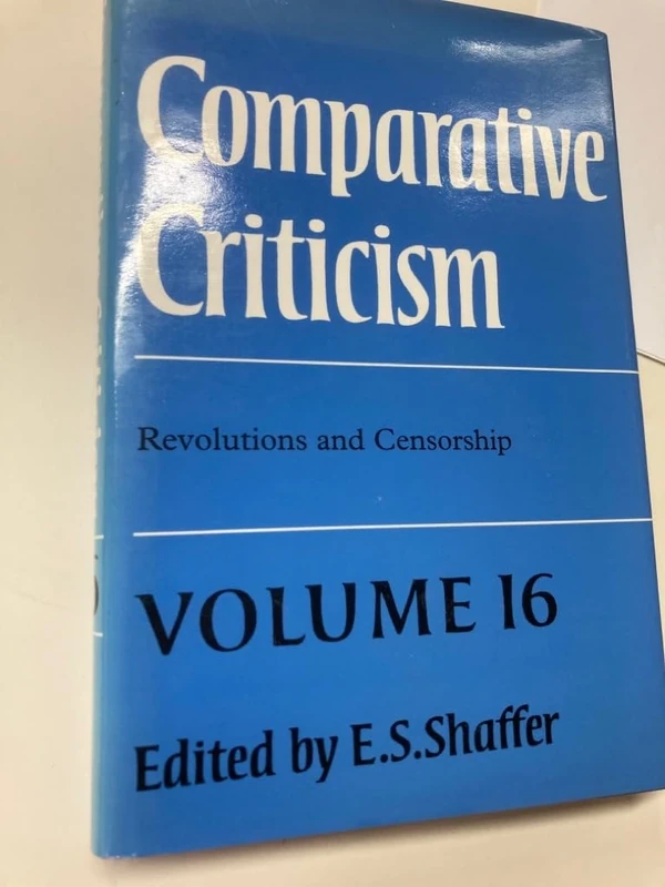 Comparative Criticism: Volume 16, Revolutions and Censorship (Comparative Criticism, Series Number 16)