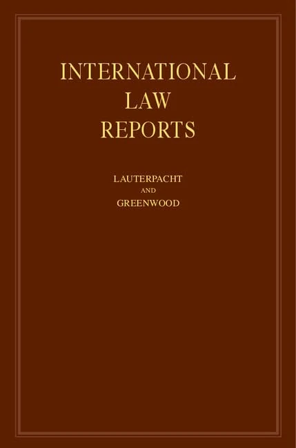 Cambridge University Press - International Law Reports: Volume 95