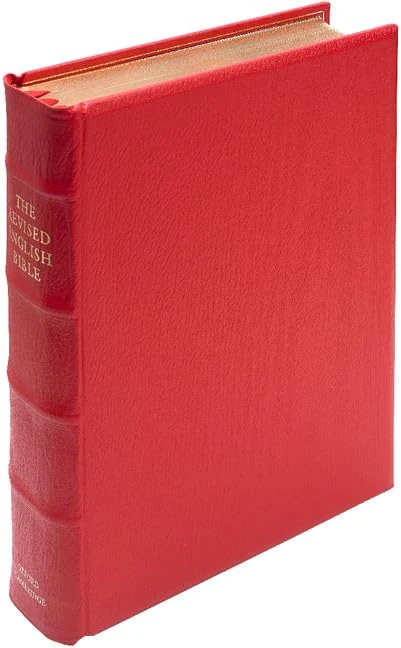 REB Lectern Bible, Red Imitation Leather over Boards, RE932:TB