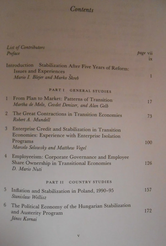 Macroeconomic Stabilization in Transition Economies