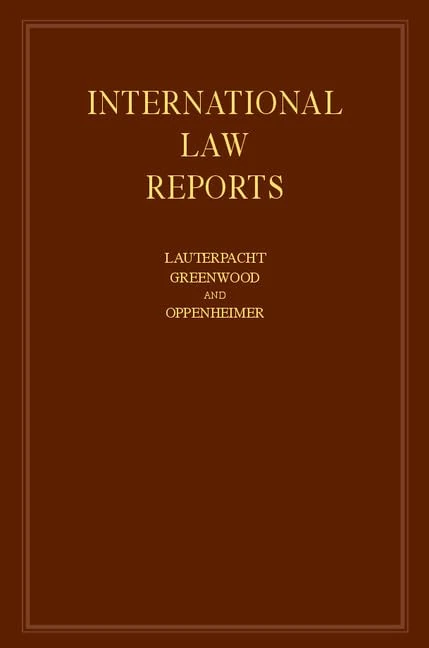 International Law Reports: Volume 117