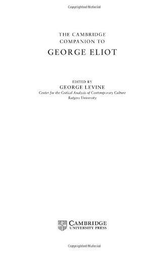 The Cambridge Companion to George Eliot (Cambridge Companions to Literature)