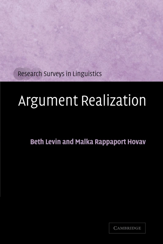 Cambridge University Press - Argument Realization Book