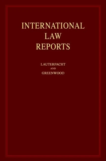 Cambridge University Press - International Law Reports: Vol 123