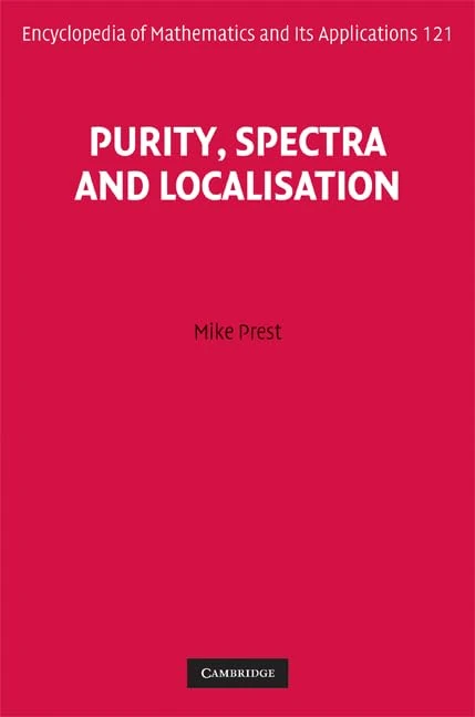 Purity, Spectra and Localisation: 121 (Encyclopedia of Mathematics and its Applications, Series Number 121)