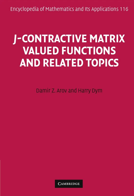 Cambridge J-Contractive Matrix Valued Functions - Math Book