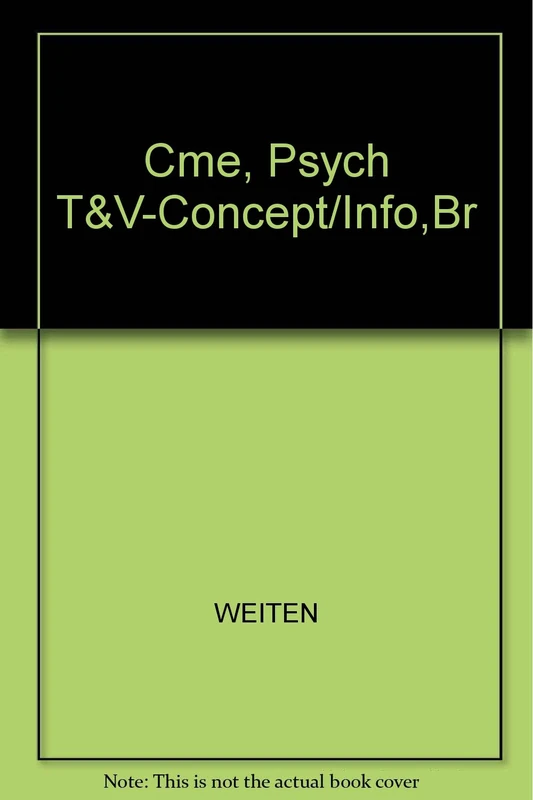 Cme, Psych T&V-Concept/Info,Br