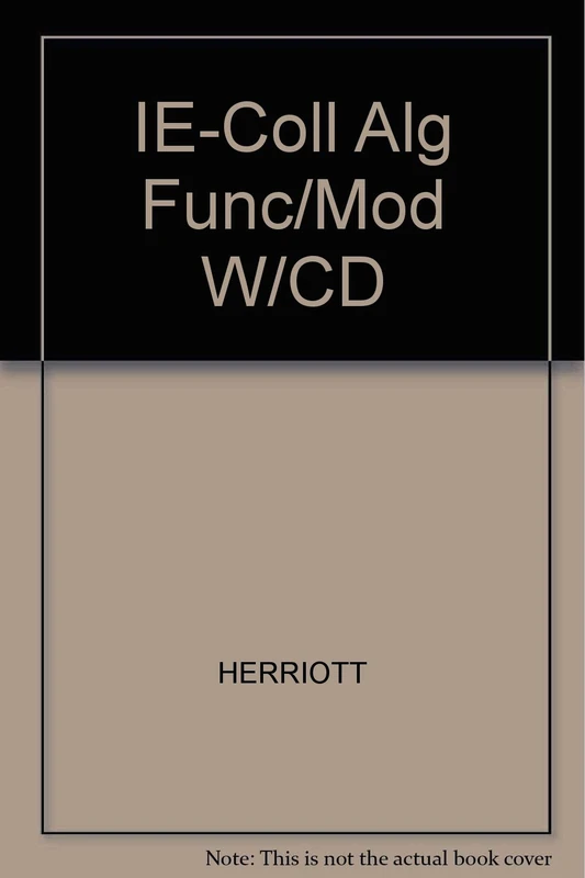 IE-Coll Alg Func/Mod W/CD