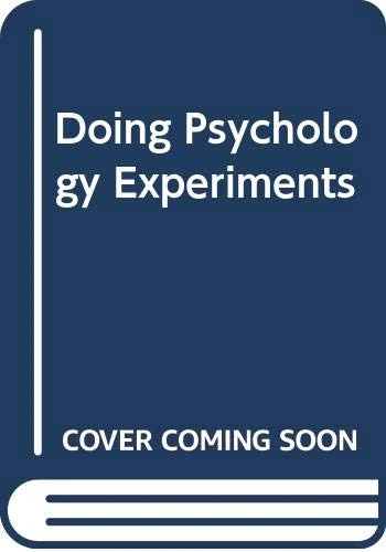 Doing Psychology Experiments