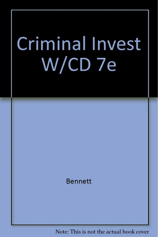 Criminal Invest W/CD 7e