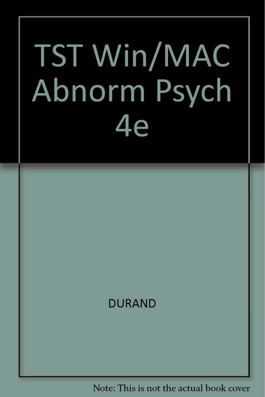 TST Win/MAC Abnorm Psych 4e