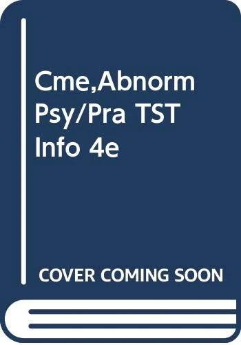 Cme,Abnorm Psy/Pra TST Info 4e