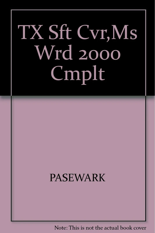 TX Sft Cvr,Ms Wrd 2000 Cmplt