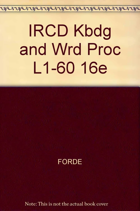 IRCD Kbdg and Wrd Proc L1-60 16e