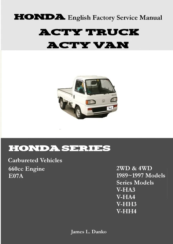 Honda Acty English Factory Service Manual - Image 1