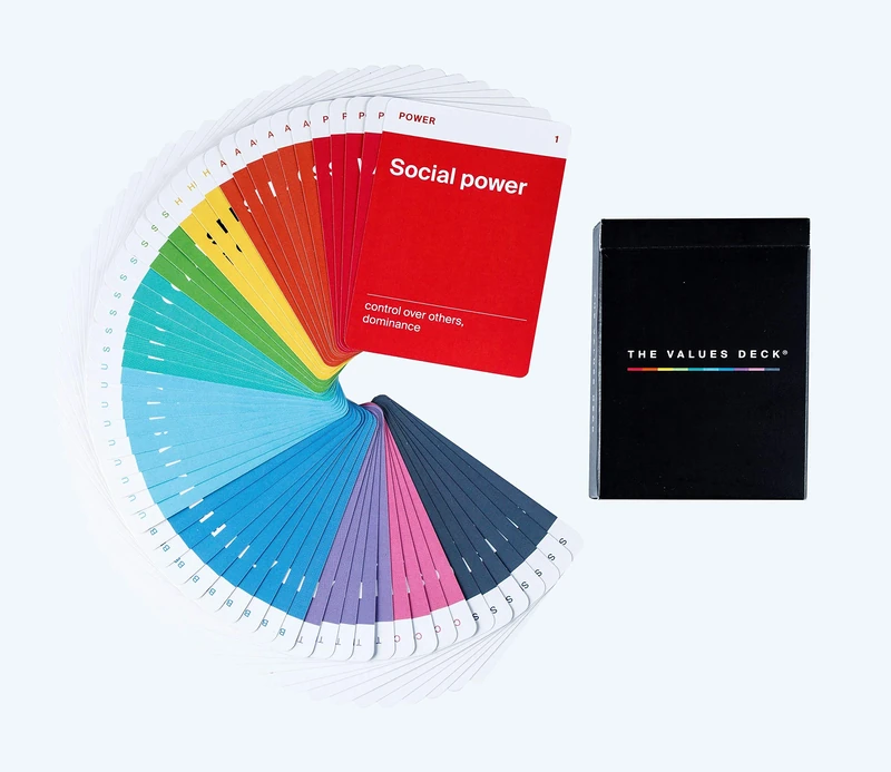Discover Your Values: The Values Deck - Card Game - Self-Discovery - Age 18+ - Image 1