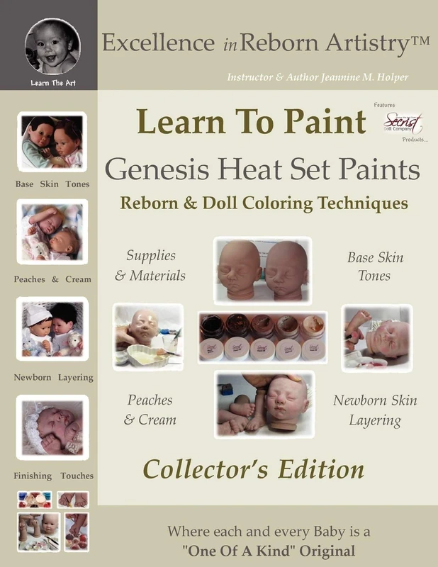 Learn To Paint Collector's Edition: Genesis Heat Set Paints Coloring Techniques for Reborns & Doll Making Kits - Excellence in Reborn ArtistryT Series - Image 1