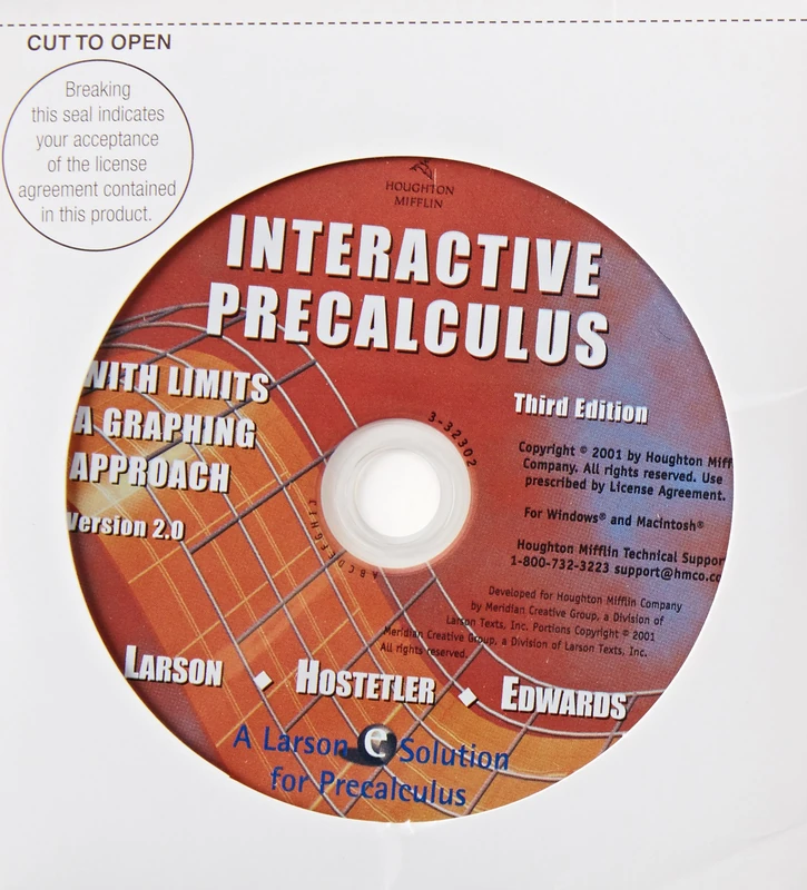 Interactive 20. CD-ROM for Larson/Hostetler/Edwards Precalculus with Limits: A Graphing Approach, 3rd