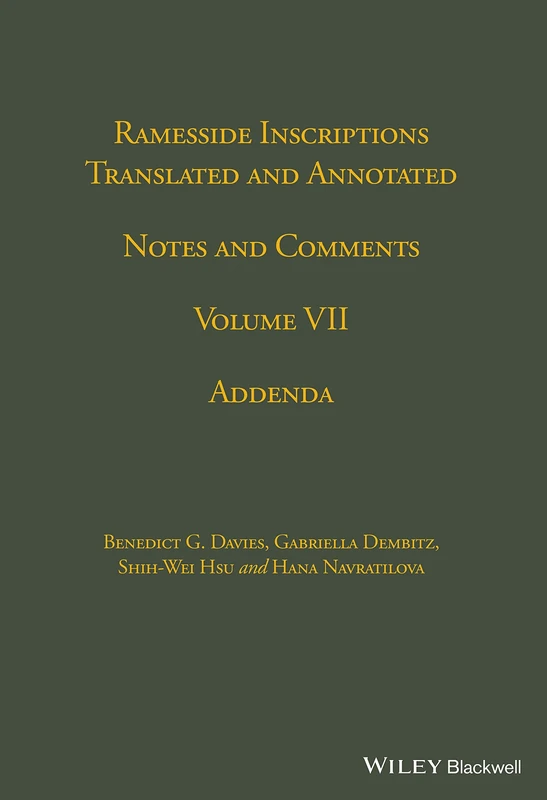 Ramesside Inscriptions, Addenda: Notes and Comments, Addenda: 7 (Ramesside Inscriptions Notes)