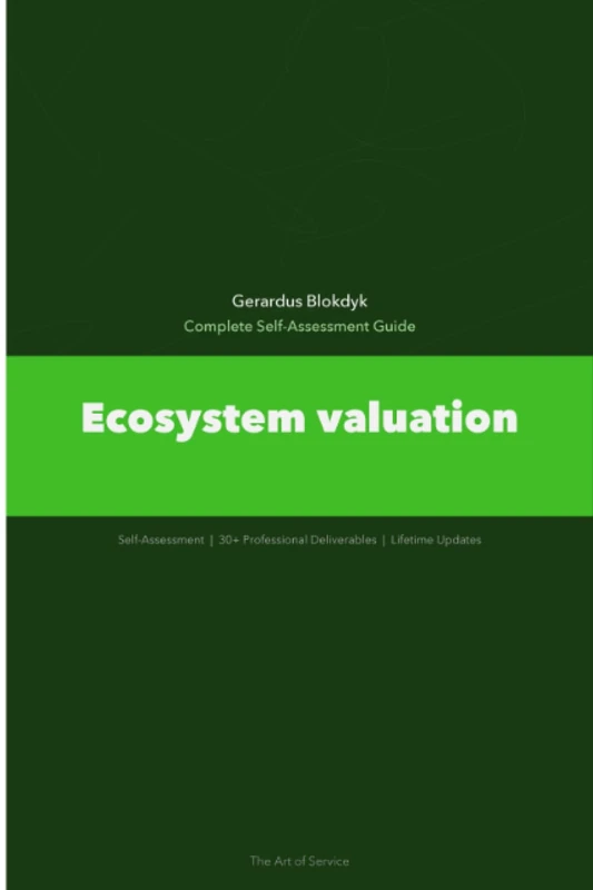 Ecosystem valuation Third Edition