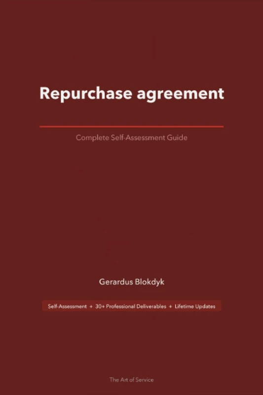 Repurchase agreement Standard Requirements