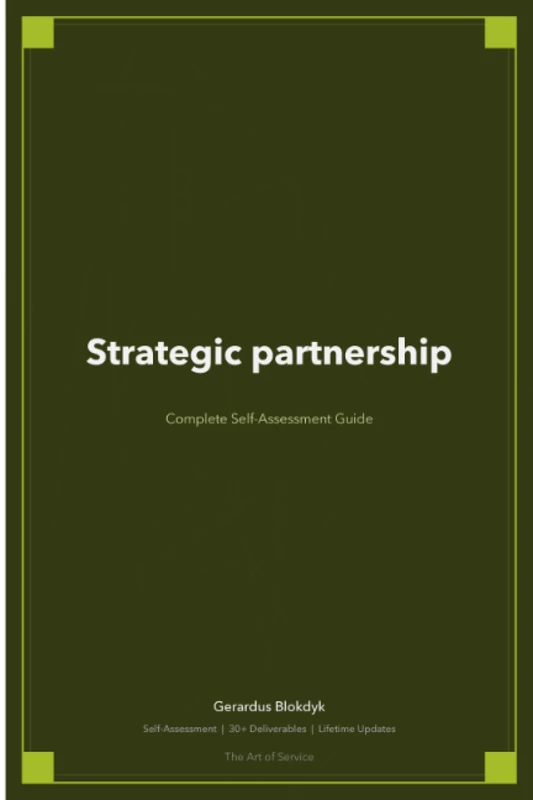 Strategic partnership Standard Requirements