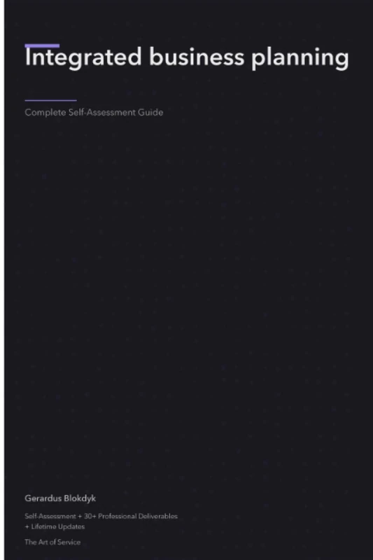Integrated business planning Standard Requirements