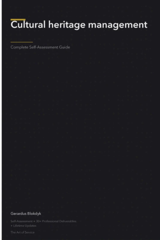 Cultural heritage management The Ultimate Step-By-Step Guide