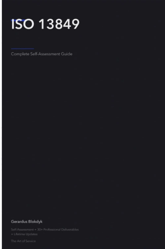 ISO 13849 Complete Self-Assessment Guide