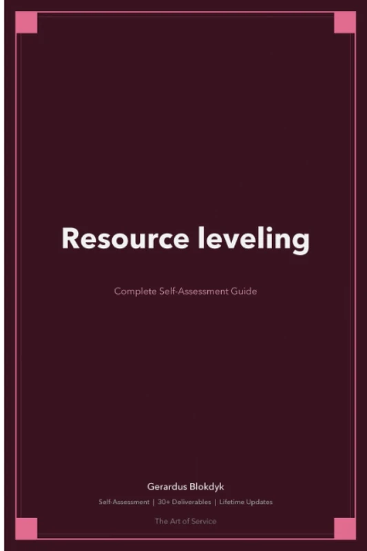 Resource leveling Standard Requirements