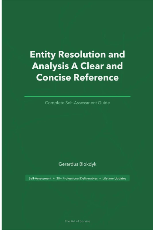Entity Resolution and Analysis A Clear and Concise Reference