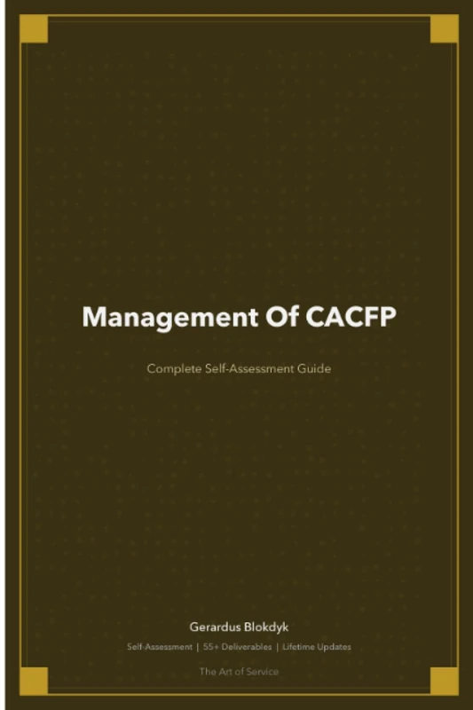 Management Of CACFP A Complete Guide - 2019 Edition