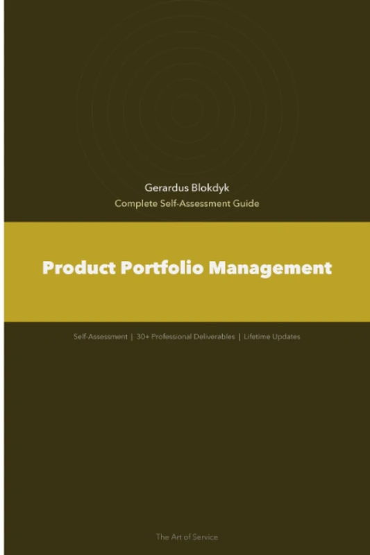 Product Portfolio Management A Complete Guide - 2019 Edition