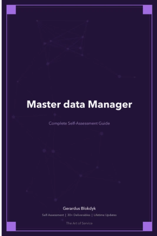 Master data Manager Standard Requirements