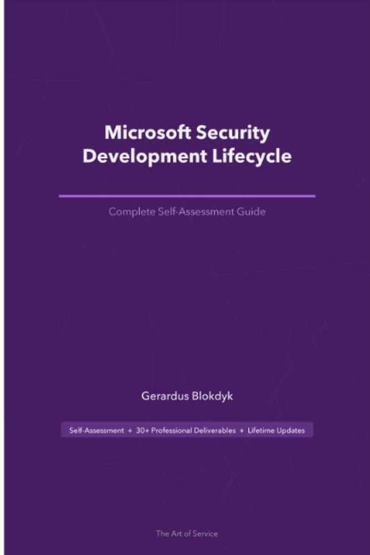 Microsoft Security Development Lifecycle A Complete Guide - 2019 Edition