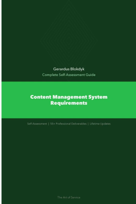 Content Management System Requirements A Complete Guide - 2019 Edition