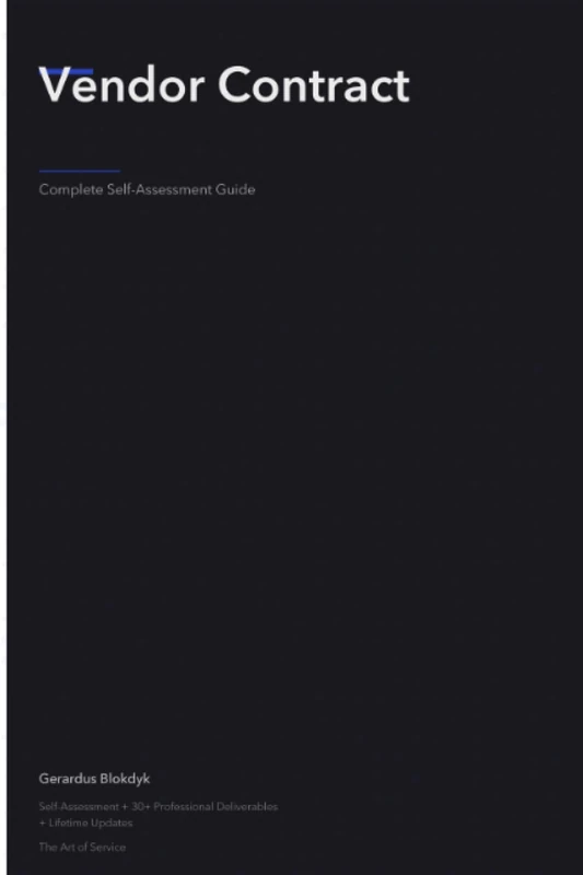 Vendor Contract A Complete Guide