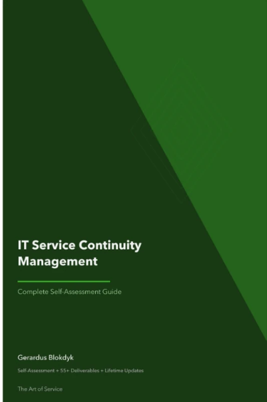 IT Service Continuity Management A Complete Guide - 2020 Edition