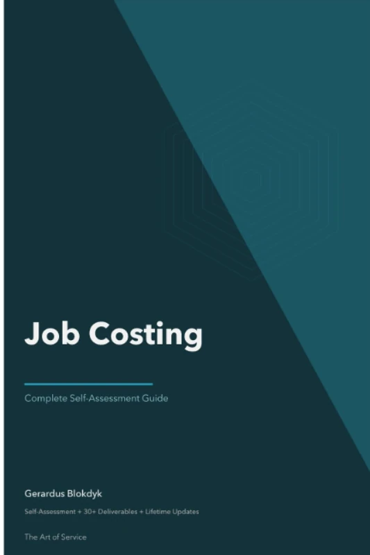 Job Costing A Complete Guide - 2020 Edition