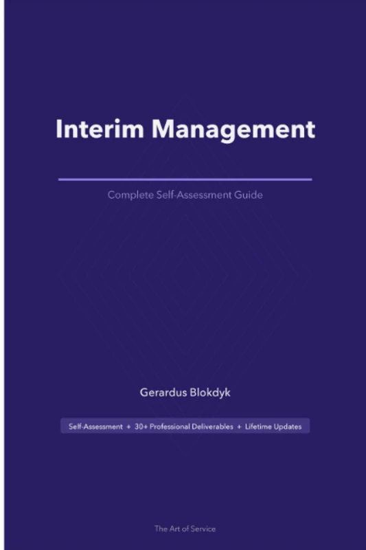 Interim Management A Complete Guide - 2020 Edition