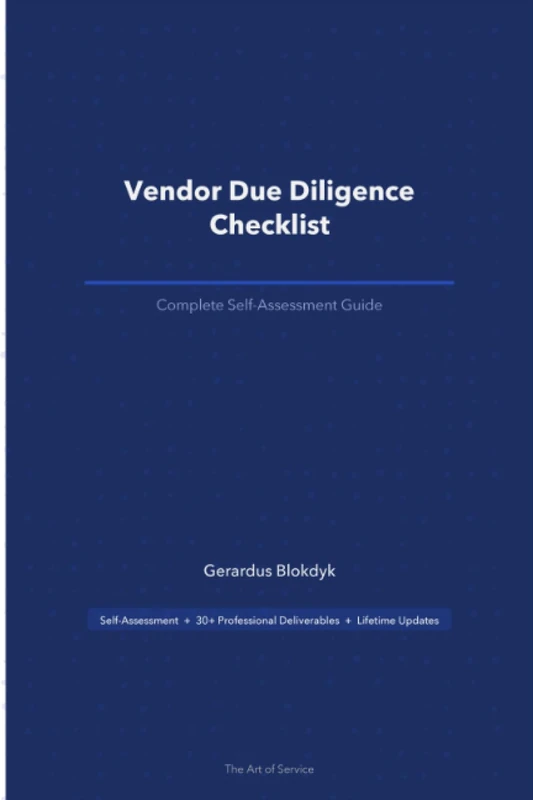Vendor Due Diligence Checklist A Complete Guide