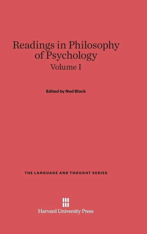 Readings in Philosophy of Psychology, Volume I: 1 (The Language and Thought Series, 1) - Image 1