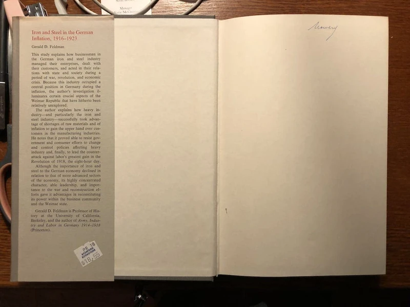 Feldman: Iron & Steel In The German Inflation (Princeton Legacy Library)