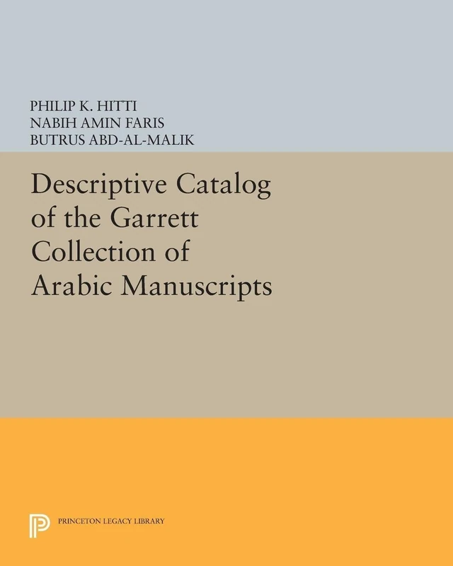 Descriptive Catalogue of the Garrett Collection of Arabic Manuscripts: (Persian, Turkish, Indic): 2139 (Princeton Legacy Library)