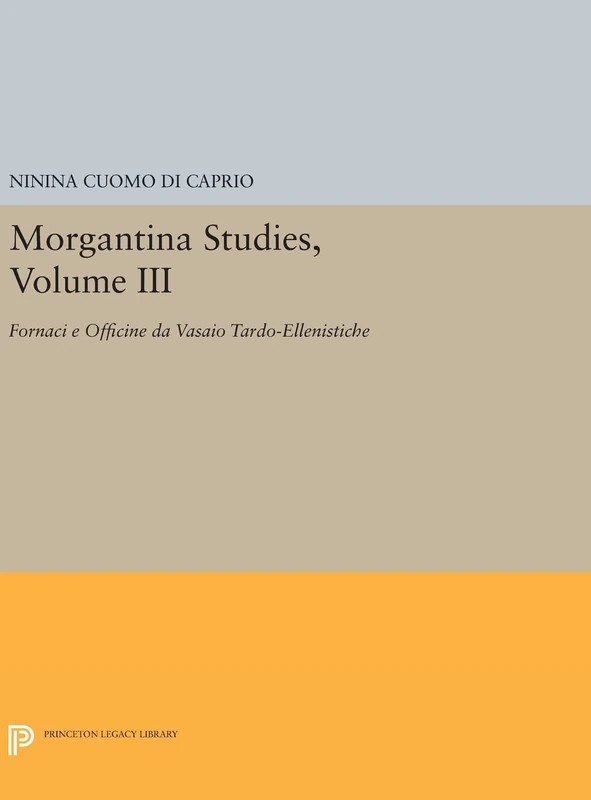 Morgantina Studies, Volume III – Fornaci e Officine da Vasaio Tardo–ellenistiche. (In Italian) (Late Hellenistic Potters` Kilns and Work: 38 (Princeton Legacy Library)